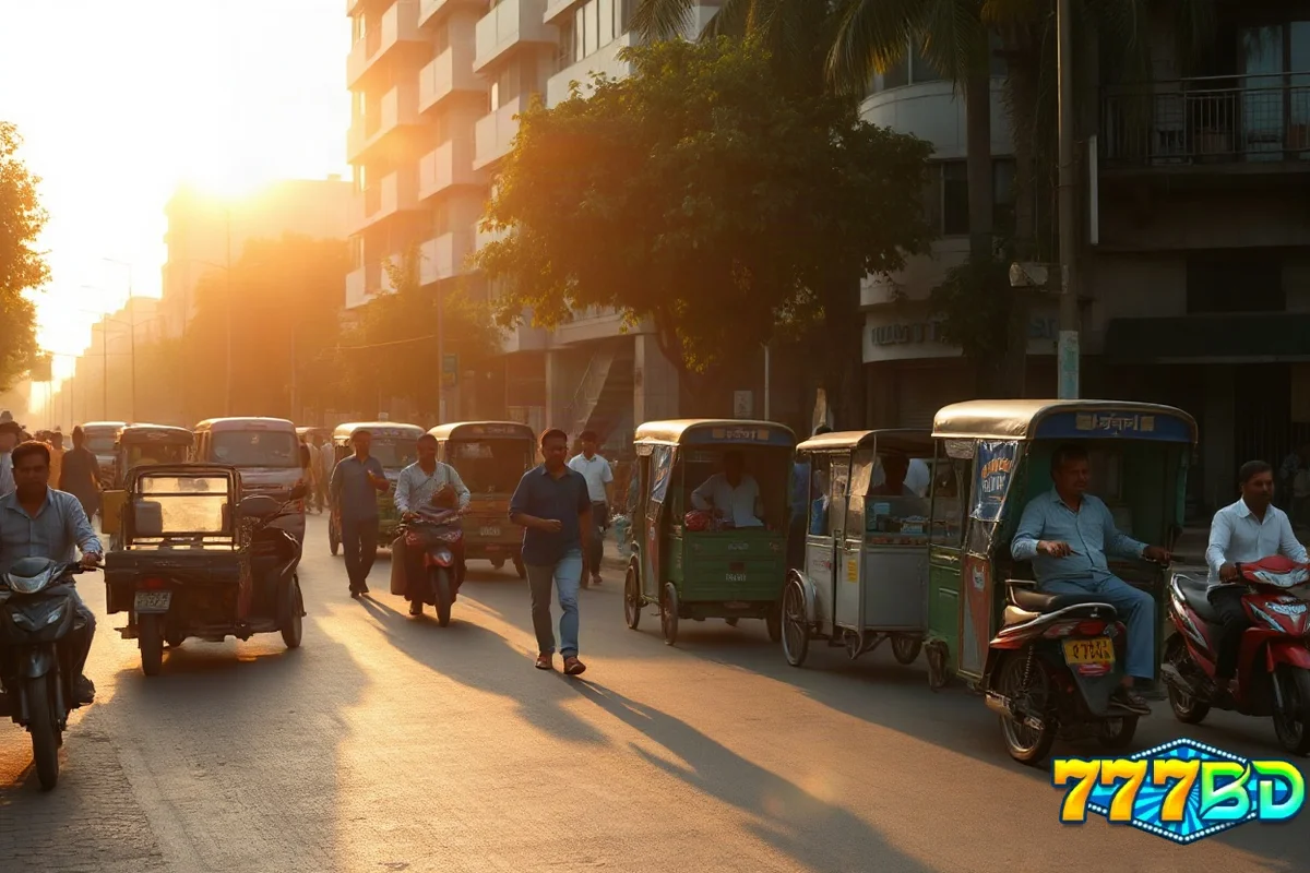 ঢাকার ব্যস্ত রাস্তায় মোবাইল ব্যাংকিং এজেন্ট, পেমেন্ট পদ্ধতির প্রতিনিধিত্ব